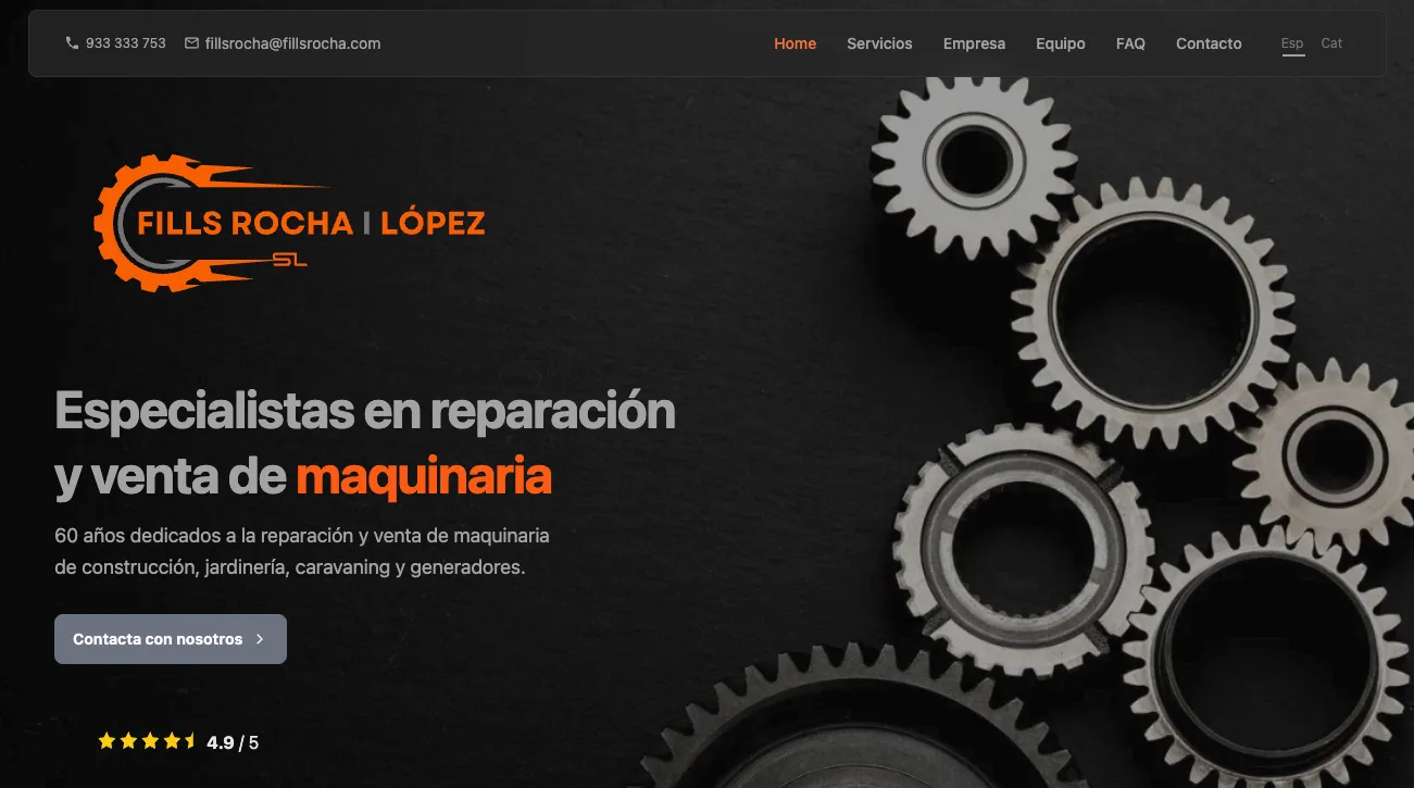 Web de Fills de Rocha i López